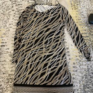 Like new! Michael Kors long sleeve/midi length print dress (PS)